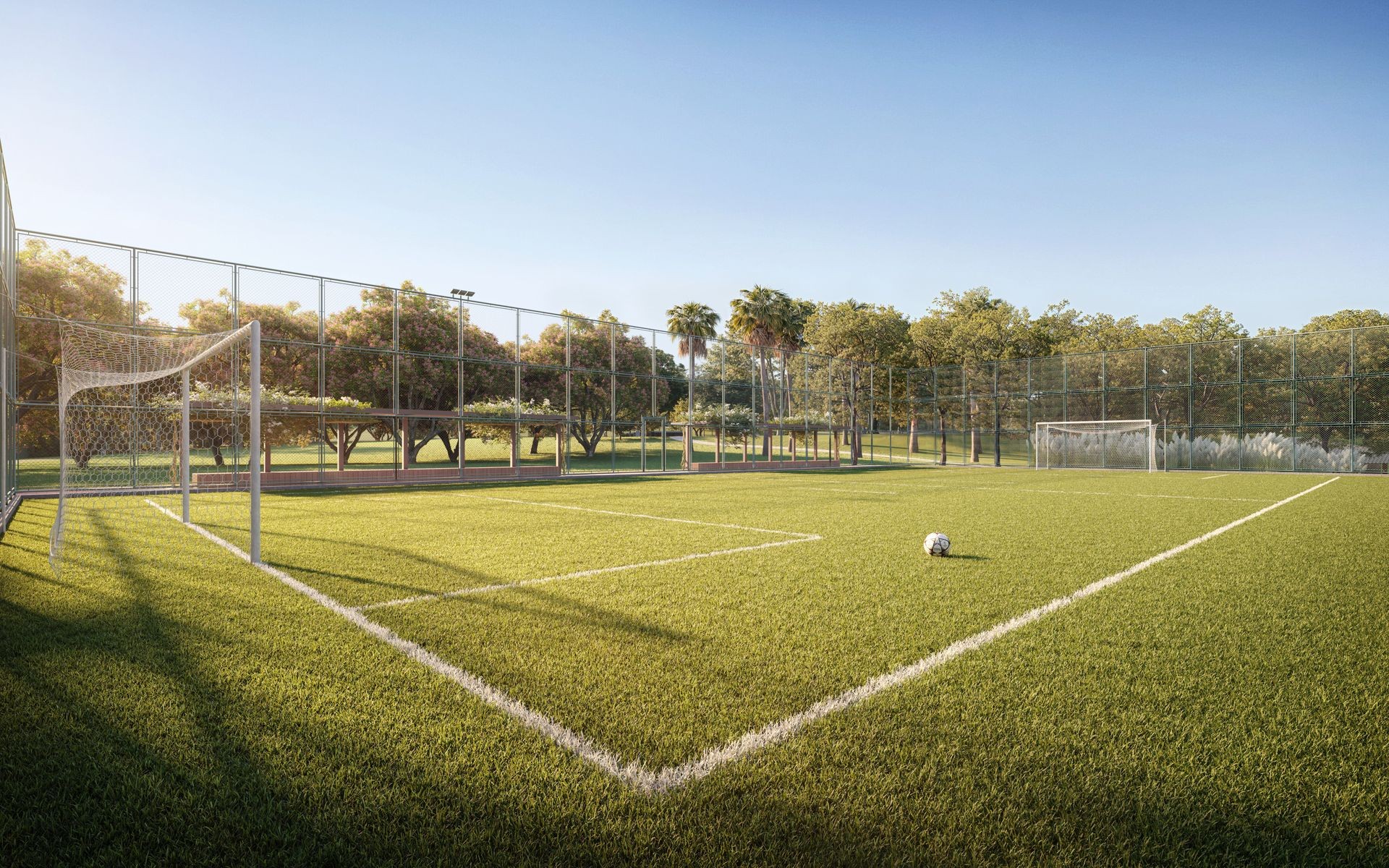 Campo de futebol gramado