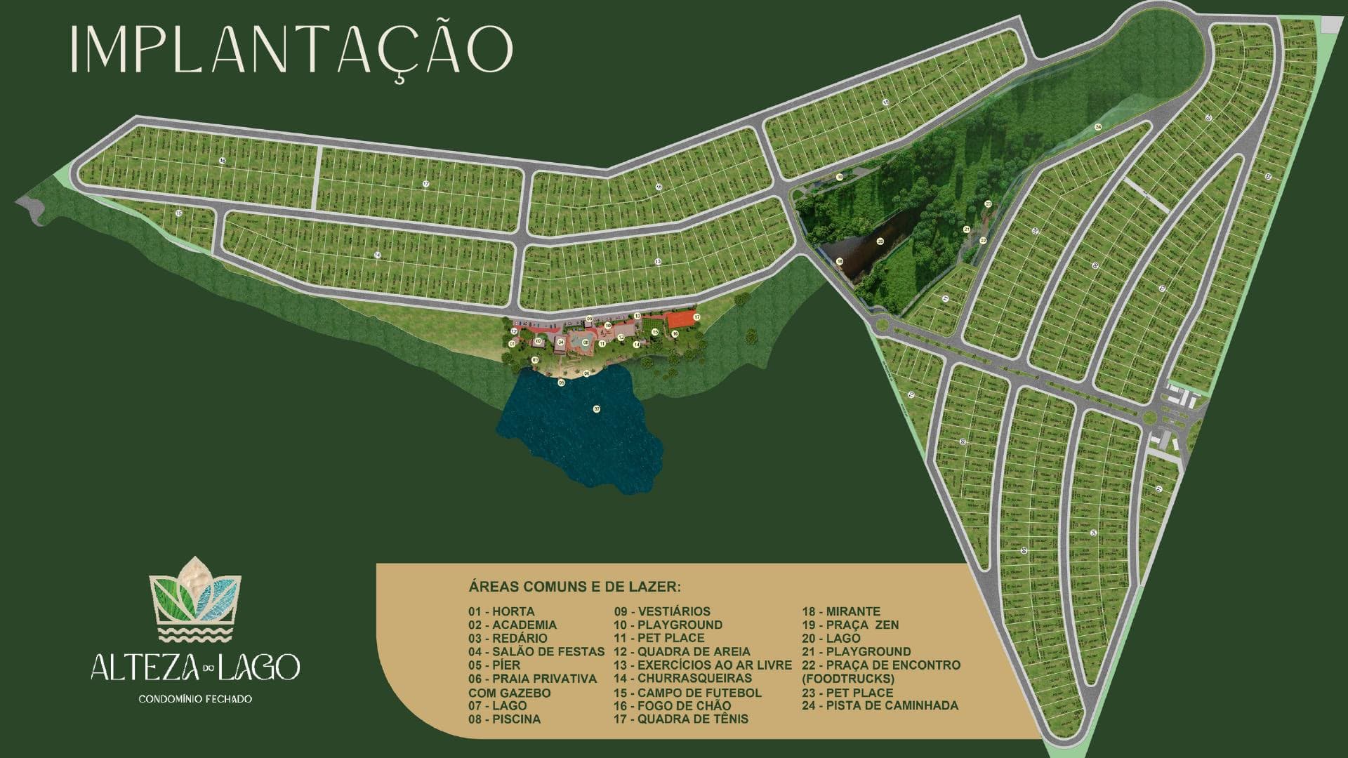 Mapa de implantação — Alteza do Lago