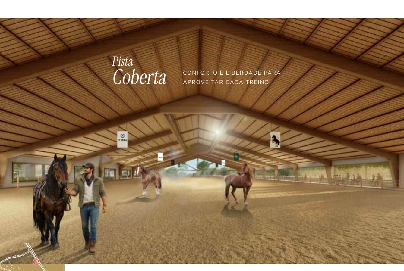 Baias do centro equestre
