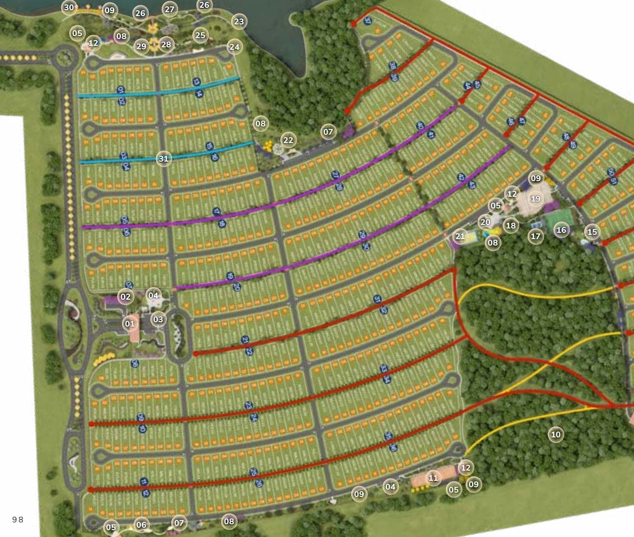 Mapa de implantação — Fazenda Villagio