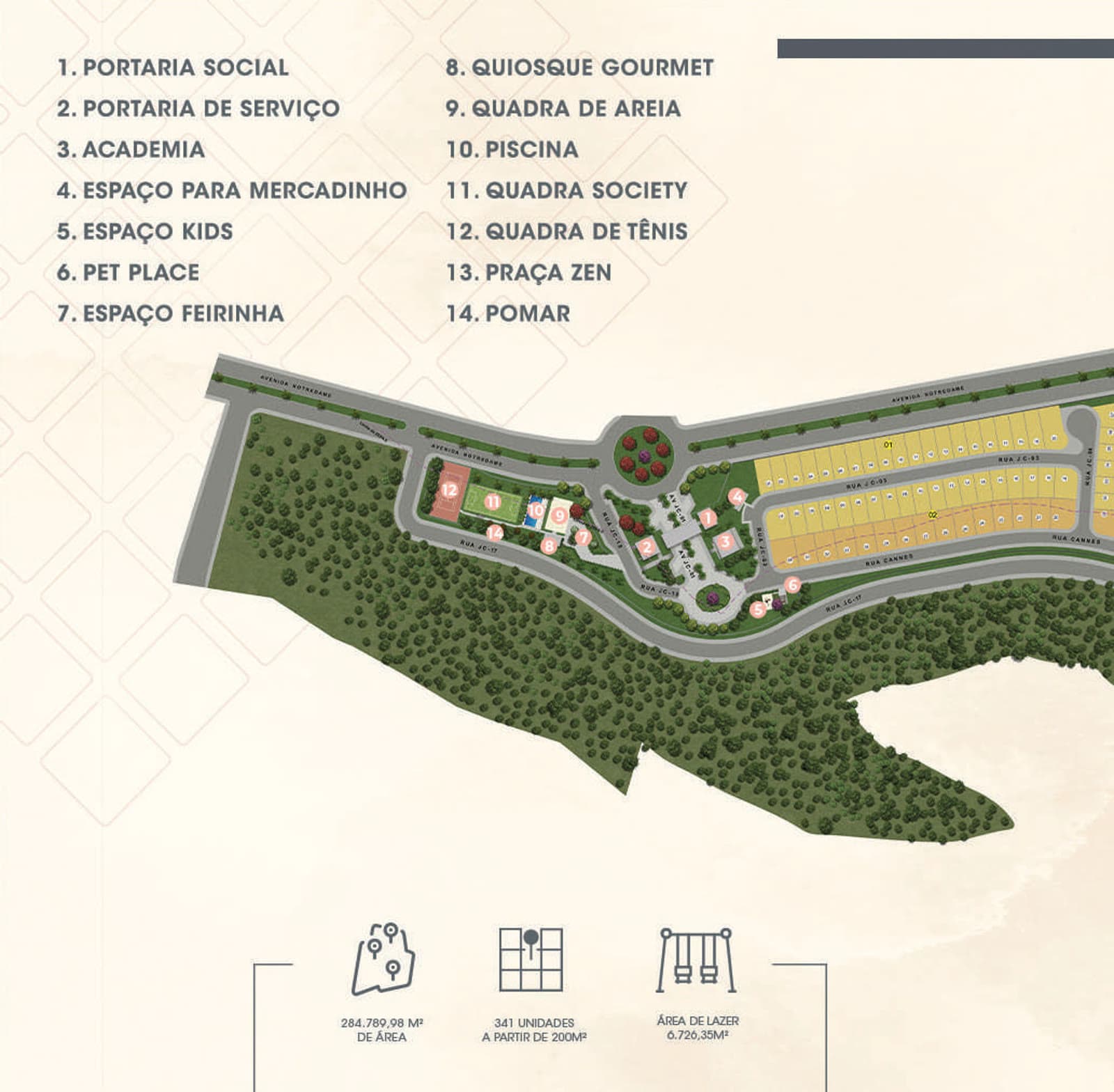 Mapa de implantação — Jardins Cannes