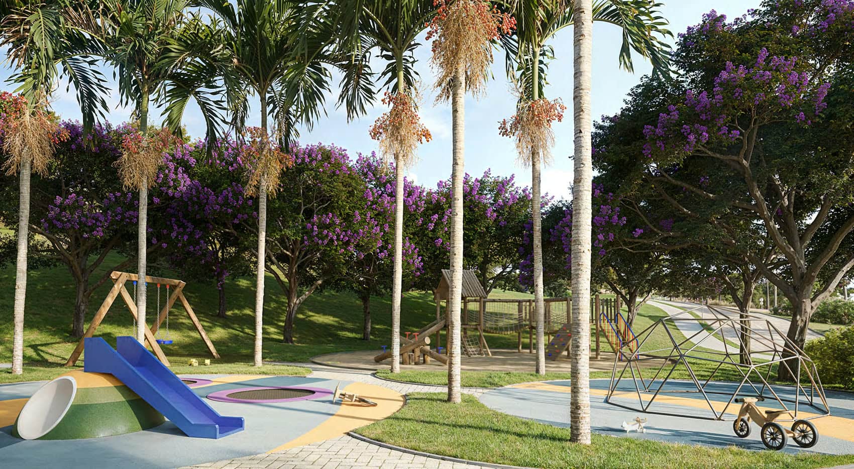 Espaço kids com playground