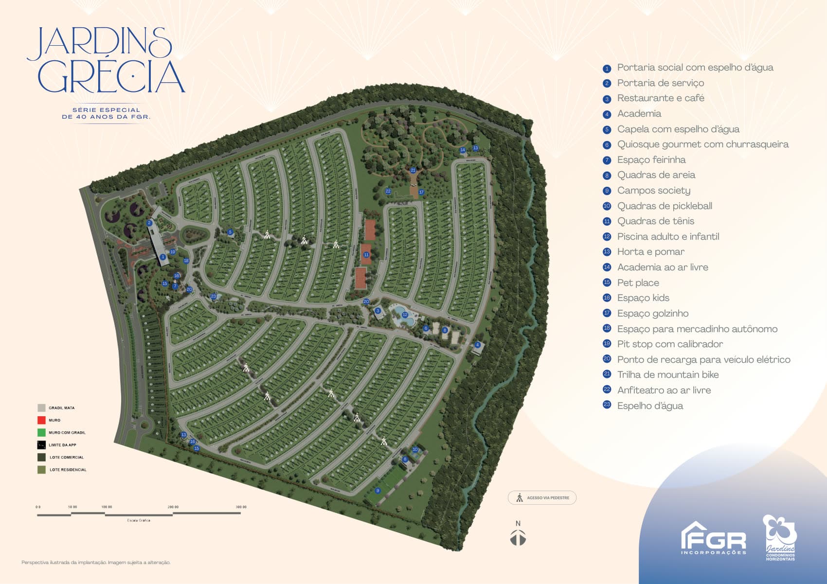 Mapa de implantação — Jardins Grécia