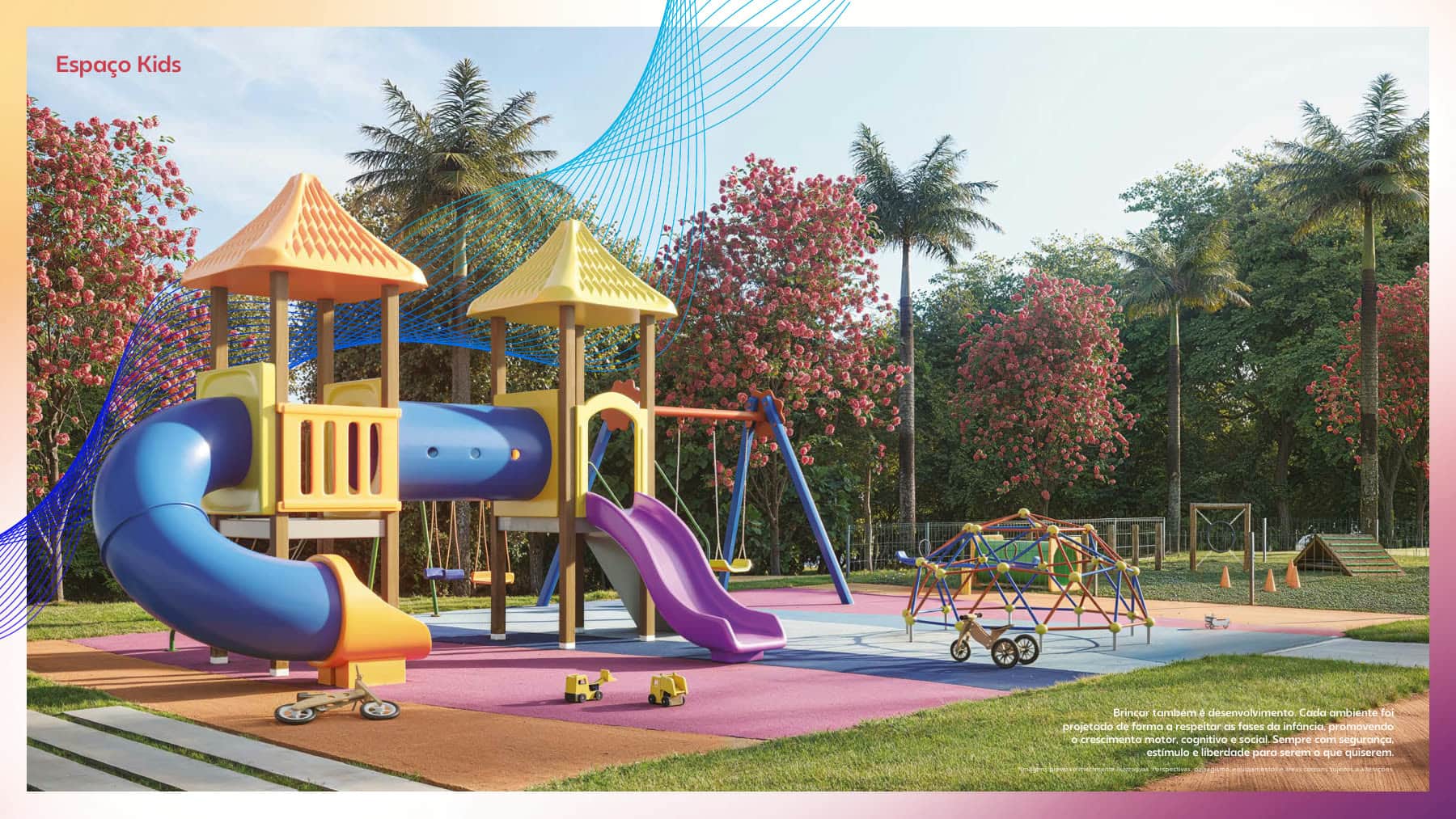 Espaço kids com playground