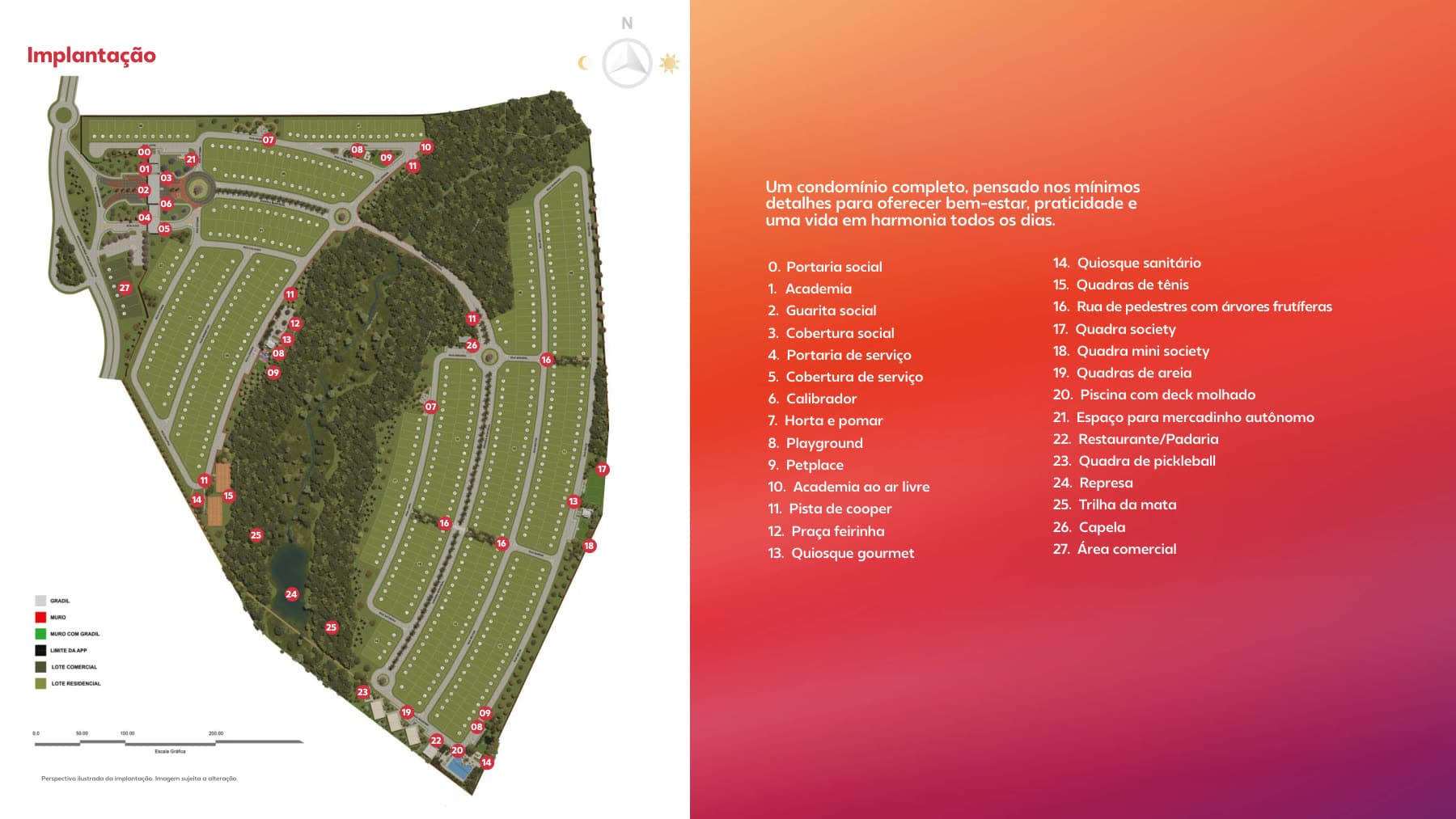 Mapa de implantação — Jardins Montreal