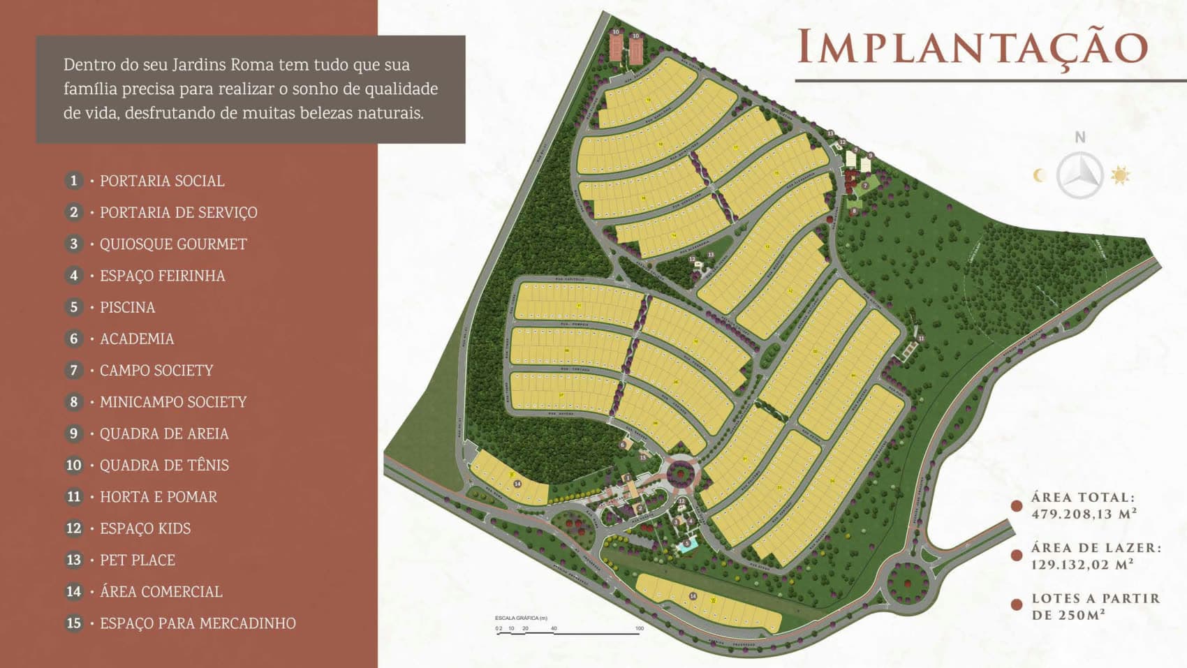 Mapa de implantação — Jardins Roma
