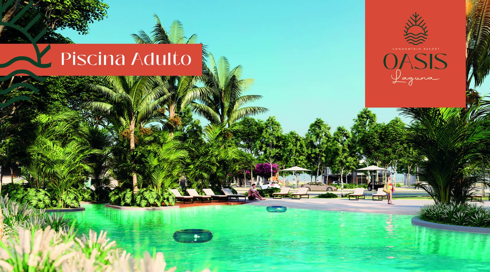 O lazer de um clube, dentro do condomínio.