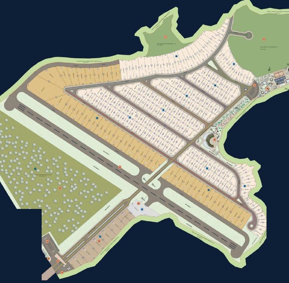 Mapa de implantação — Outland Lake & Sky Lifestyle