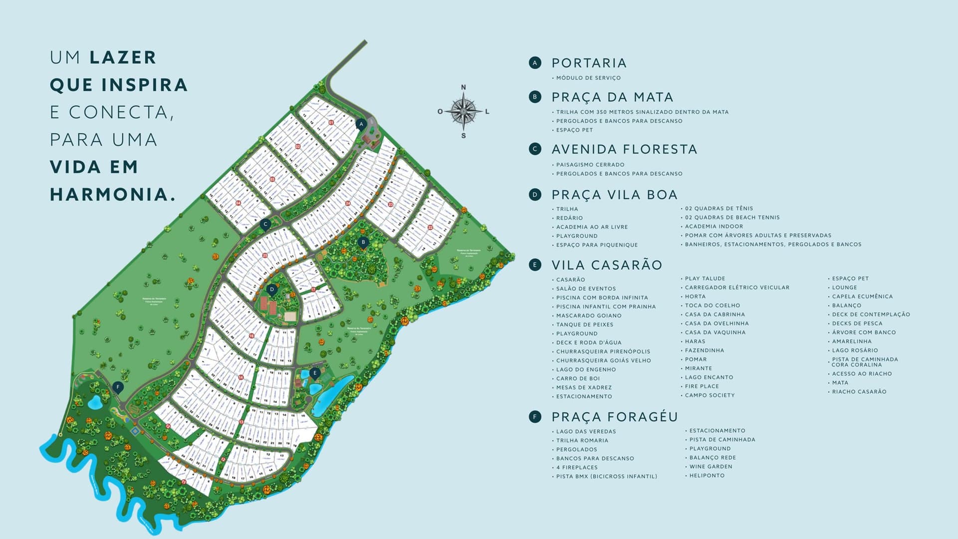 Mapa de implantação — Quintas do Cerrado