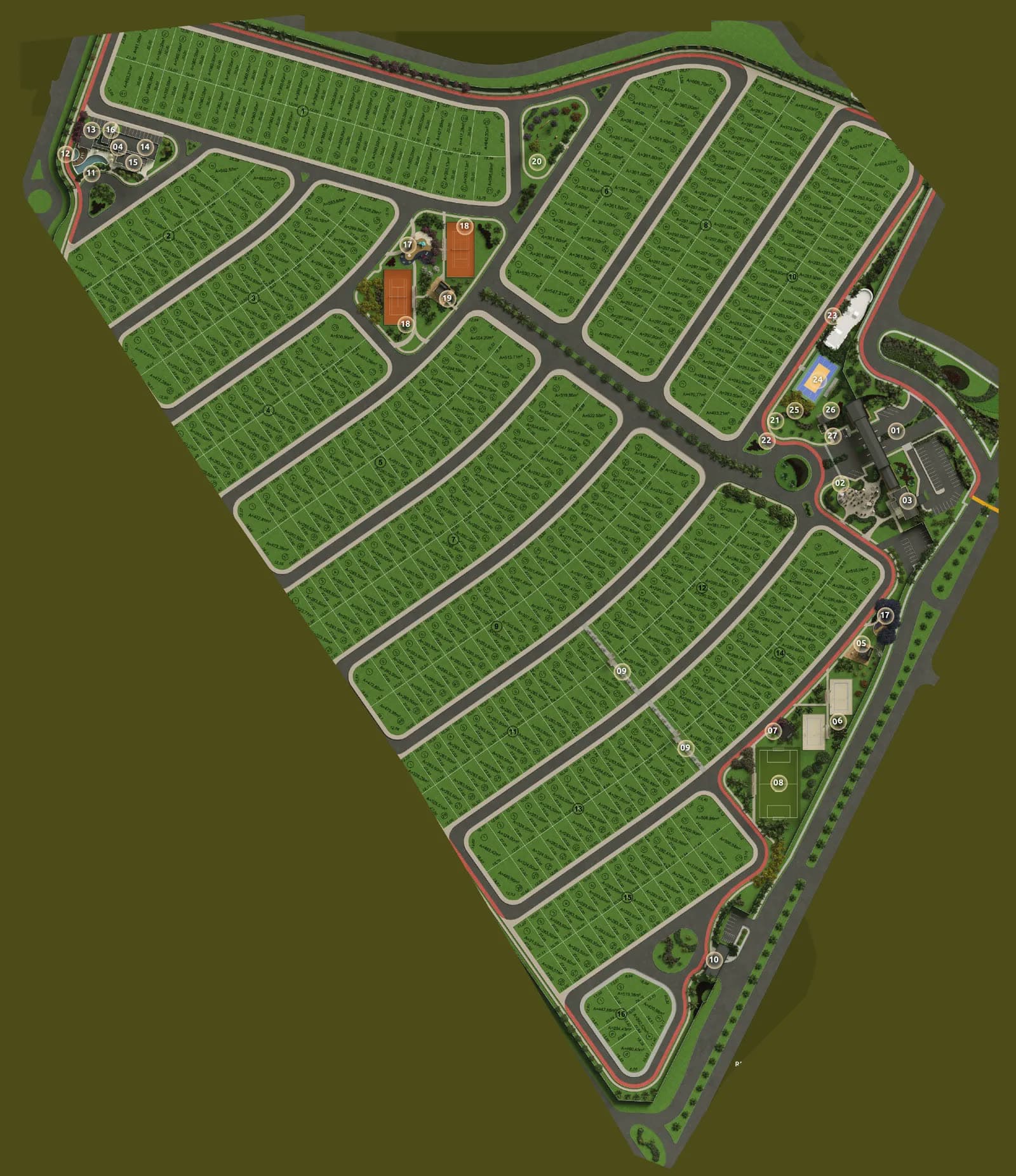 Mapa de implantação — Villagio Siena
